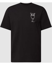 Knowledge Cotton - T-Shirt mit Motiv-Print Modell 'Loose camp' - Lyst