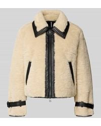 Marc Cain - Regular Fit Jacke mit Kunstfellbesatz - Lyst