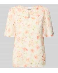 Vila - Blouseshirt Met Druppelvormige Hals Model 'Emma' - Lyst