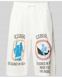 Iceberg - Bermudas mit Motiv-Print und elastischem Bund - Lyst