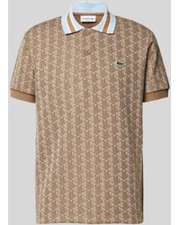 Lacoste - Classic Fit Poloshirt Met All-over Motief - Lyst