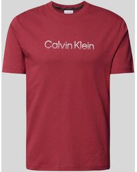 Calvin Klein - T-Shirt mit Label-Print - Lyst