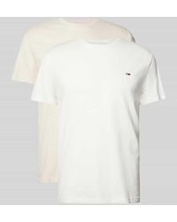 Tommy Hilfiger - Slim Fit T-Shirt mit Label-Print im 2er-Pack - Lyst