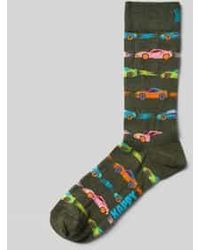 Happy Socks - Sokken Met Motiefstitching, Model 'Car Stripe' - Lyst