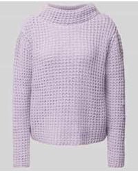 Monari - Gebreide Pullover Met Opstaande Kraag - Lyst