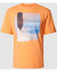 Tom Tailor - T-Shirt mit Motiv- und Label-Print - Lyst