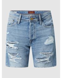 Jack & Jones Loose Fit Jeansshorts aus Baumwolle Modell 'Chris' - Blau