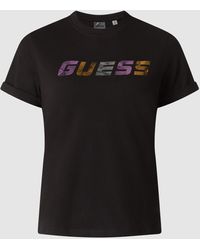 Guess T-Shirt mit Logo-Print Modell 'Chryssa' - Schwarz
