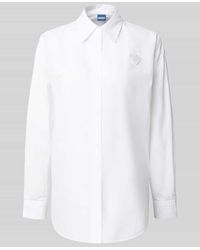 HUGO - Regular Fit Bluse mit Stitching Modell 'Elisana' - Lyst