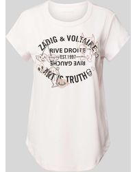 Zadig & Voltaire - T-shirt Met Motiefstitching - Lyst