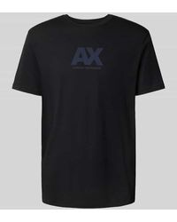 ARMANI EXCHANGE - Regular Fit T-Shirt aus reiner Baumwolle mit Logo-Print - Lyst