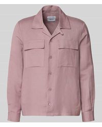 Antony Morato - Regular Fit Hemdjacke aus Leinen-Viskose-Mix Modell 'ANTIGUA' - Lyst