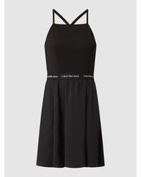 Calvin Klein Kleid mit Modal-Anteil - Schwarz