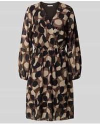 ZABAIONE - Jurk Van Viscosemix Met V-Hals, Model 'Yasmin' - Lyst