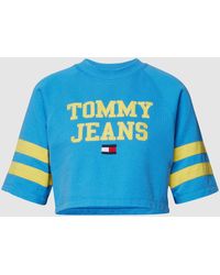 Tommy Hilfiger - Kort T-shirt Met Labelstitching - Lyst