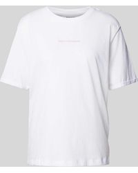 MSCH Copenhagen - T-Shirt mit Label-Print Modell 'Terina' - Lyst