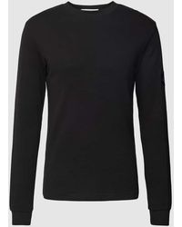 Calvin Klein - Longsleeve aus Baumwolle mit Strukturmuster Modell 'WAFFLE' - Lyst