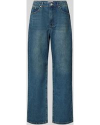 Review - Jeans mit weitem Bein im Used-Look - Lyst