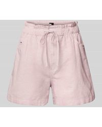 Tommy Hilfiger - Regular Fit Paperbag-Shorts aus Baumwoll-Leinen-Mix - Lyst