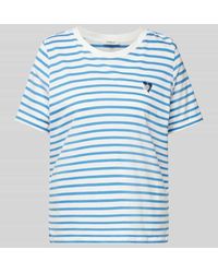 S.oliver - Relaxed Fit T-Shirt Aus Reiner Baumwolle Mit Herz-Stickerei - Lyst
