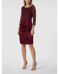 Marie Noir Cocktailjurk Met Drapering - Rood
