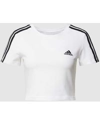 adidas - Cropped T-Shirt mit Label-Streifen Modell 'BABY' - Lyst