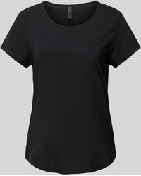 Vero Moda - T-shirt Met Afgeronde Zoom - Lyst