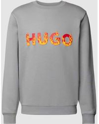 HUGO - Sweatshirt mit Label-Print Modell 'Ditmo' - Lyst