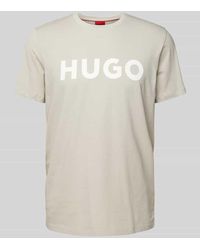 HUGO - T-Shirt mit Label-Print Modell 'DULIVIO' - Lyst