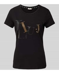 Liu Jo - T-Shirt mit Label-Print und Rundhalsausschnitt - Lyst