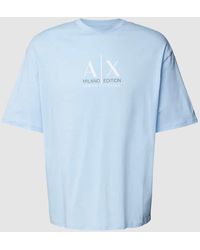 Armani Exchange - Comfort Fit T-Shirt mit Label-Print - Lyst