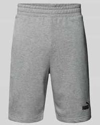 PUMA - Regular Fit Sweatshorts Met Labelstitching, Model 'Ess No. 1' - Lyst