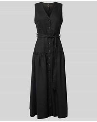 Mango - Leinenkleid mit durchgehender Knopfleiste Modell 'ZAMORE' - Lyst