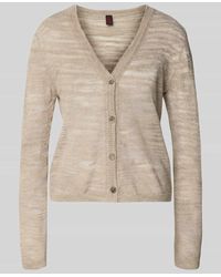 Stefanel - Regular Fit Strickjacke aus Leinen-Mix Modell 'LINO' - Lyst