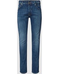 Jack & Jones - Slim Fit Jeans mit Label-Patch Modell 'GLENN' - Lyst