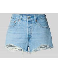 Levi's - Mom Fit Jeansshorts im 5-Pocket-Design Modell '501' - Lyst