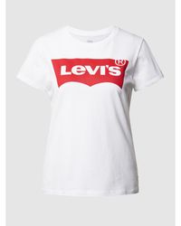 Levi's Batwing Tee - T-Shirt mit Logo-Print - Weiß