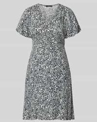 Zero - Mini-Jurk Van Viscose Met V-Hals En Knoopsluiting - Lyst
