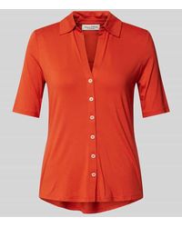 Marc O' Polo - Regular Fit Jersey-Bluse mit kurzem Arm aus Viskose-Mix - Lyst