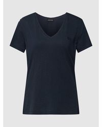 Superdry T-Shirt mit V-Ausschnitt - Blau