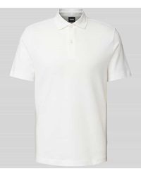 BOSS - Poloshirt aus Leinen-Baumwoll-Mix Modell 'Press' - Lyst