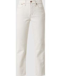 Madewell Korte Jeans Met Stretch - Wit