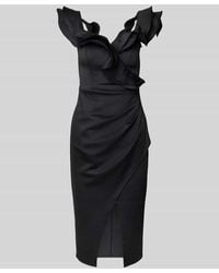 Lipsy - Knielanges Cocktailkleid mit Volants - Lyst