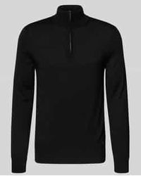 Joop! - Gebreide Pullover Van Scheerwol Met Opstaande Kraag, Model 'Dario' - Lyst