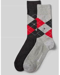 Burlington - Socken mit Label-Applikation Modell 'Everyday Argyle' im 2er-Pack - Lyst