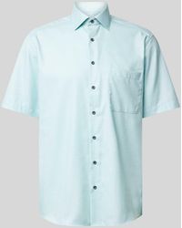 Eterna - Comfort Fit Zakelijk Overhemd Met Borstzak - Lyst
