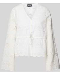 Pieces - Blouseshirt Met Broderie Anglaise - Lyst