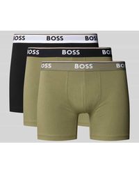 BOSS - Regular Fit Trunks aus Baumwoll-Mix im 3er-Pack - Lyst