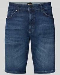 BOSS - Regular Fit Korte Jeans Van Katoenmix Model 'Re.Maine' - Lyst
