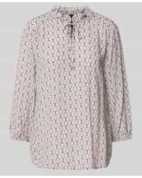 Marc Cain - Blouseshirt Met Druppelvormige Hals - Lyst